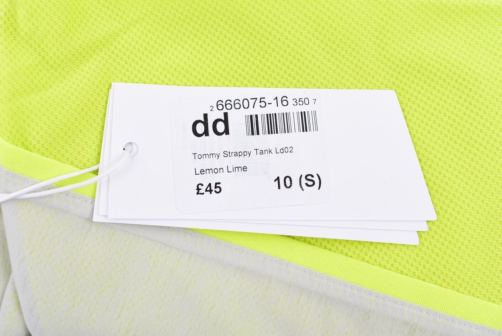 TOMMY HILFIGER Activewear Women's Relaxed Tank Top, Lemon Lime, size S (UK 10)