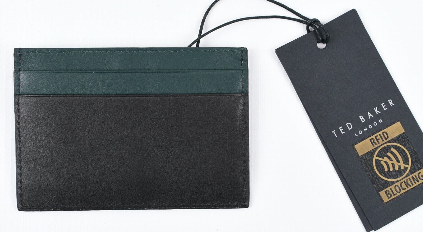 TED BAKER - SAMISE Genuine Leather Card Holder, RFID Blocking, Black, Gift Boxed