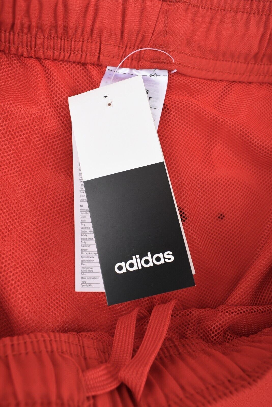 ADIDAS Men's Chelsea Relaxed Fit Sports Shorts, Red/White, size LARGE