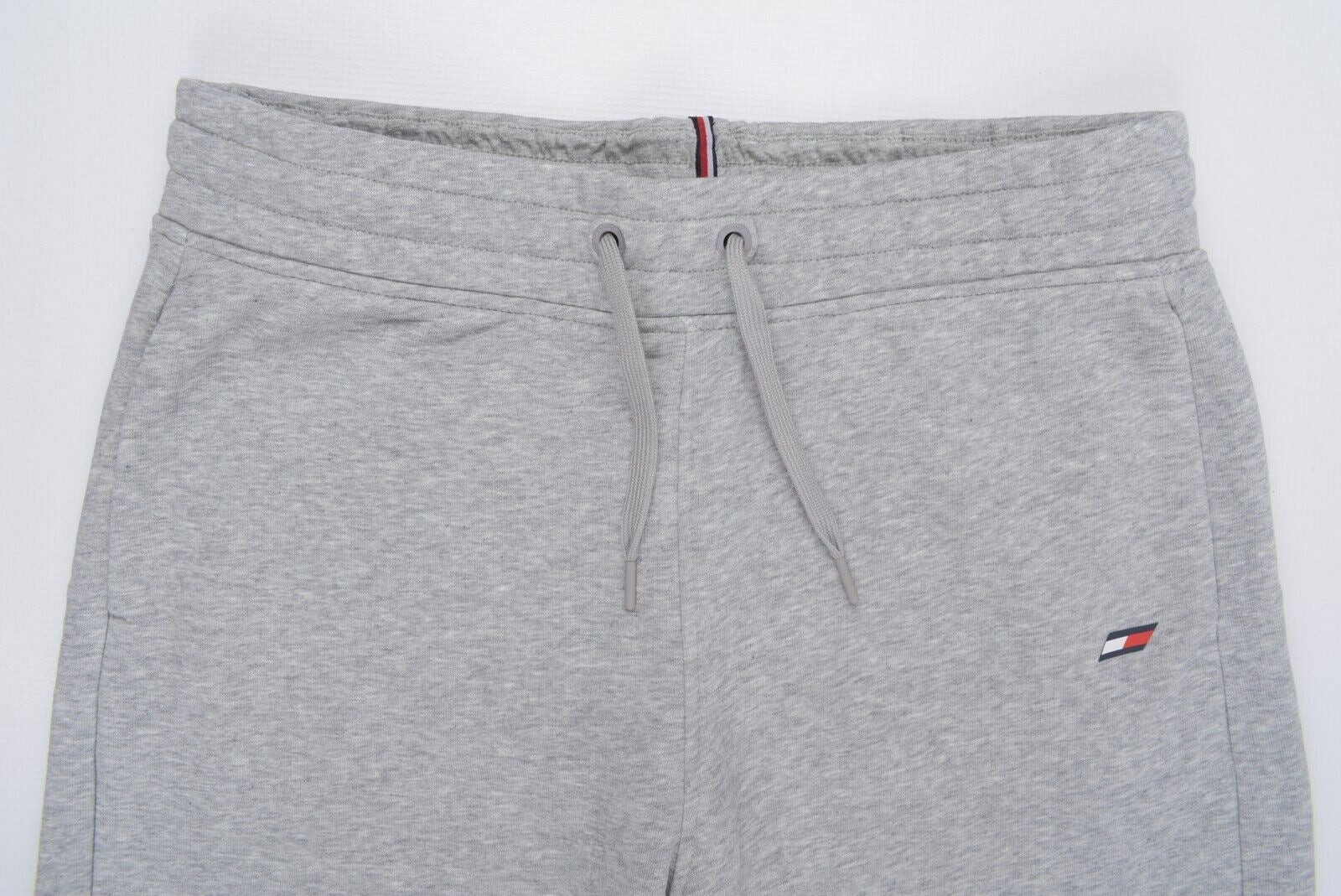 TOMMY HILFIGER Women's Logo Tape RELAXED Organic Cotton Joggers, Grey, size L