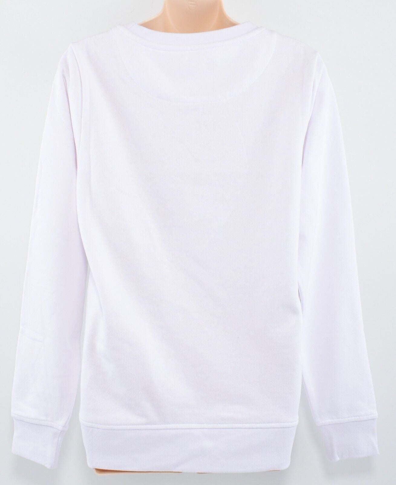 KAPPA Women's Zemin Crew Slim Fit Sweatshirt, White/Black Logo, size M (UK 12)