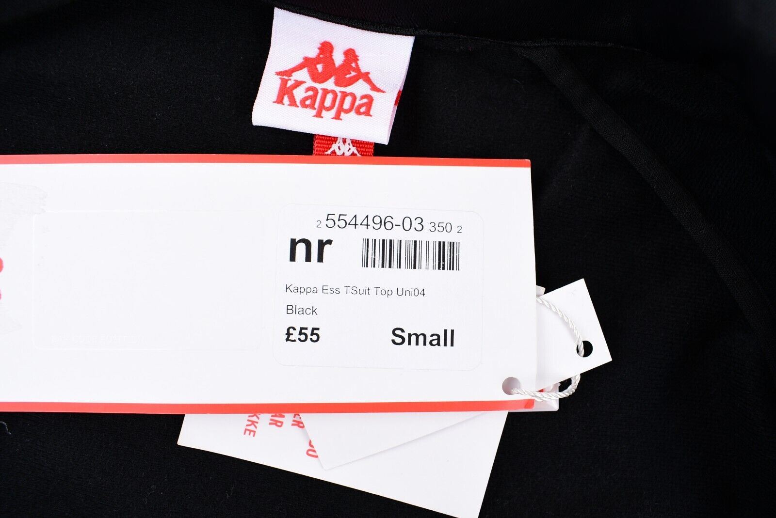 KAPPA Men's Full Zip Track Jacket, Track Suit Top, SLIM FIT, Black, size SMALL