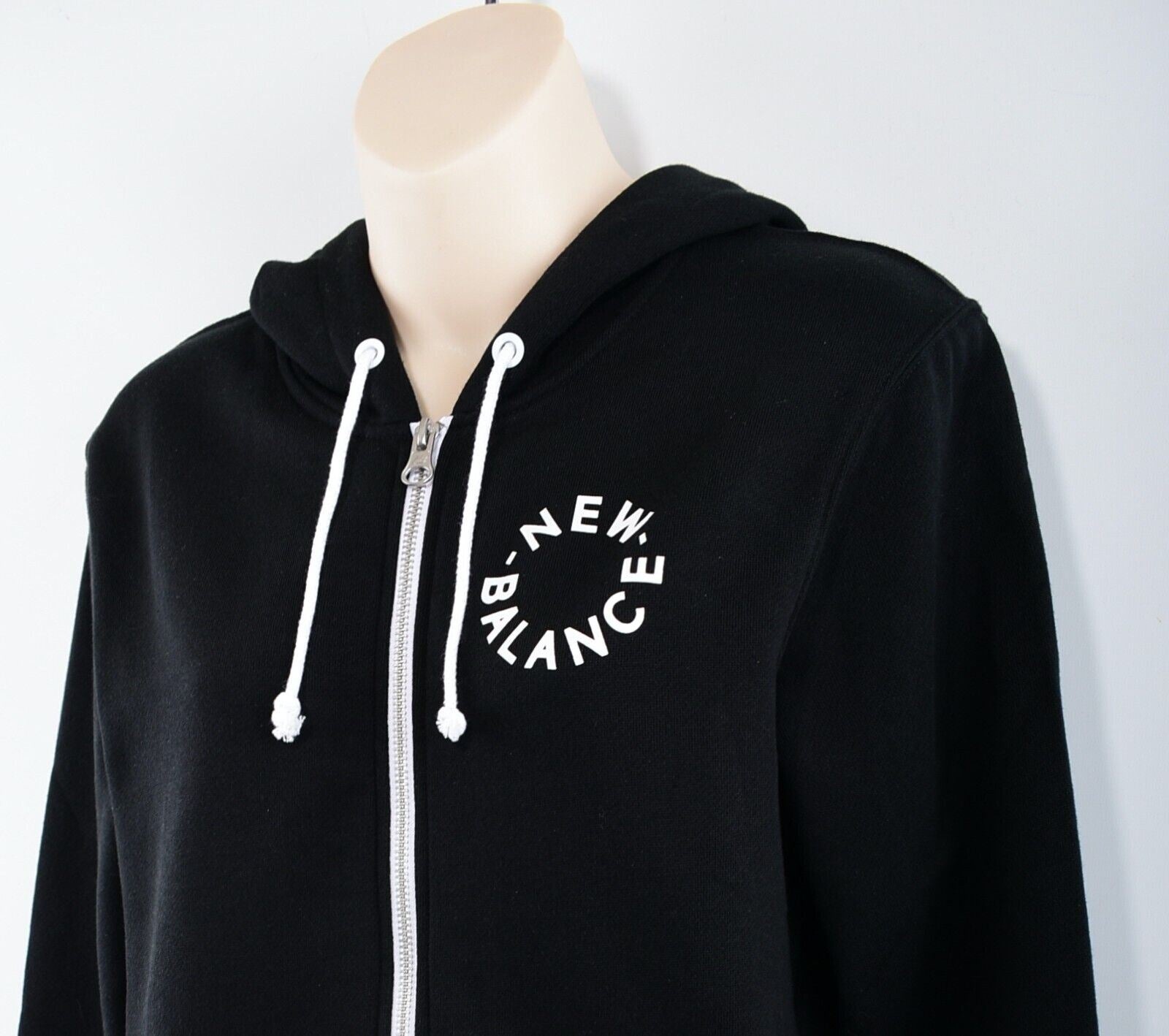 NEW BALANCE Men's Full Zip Hoodie Jacket, Black, size SMALL