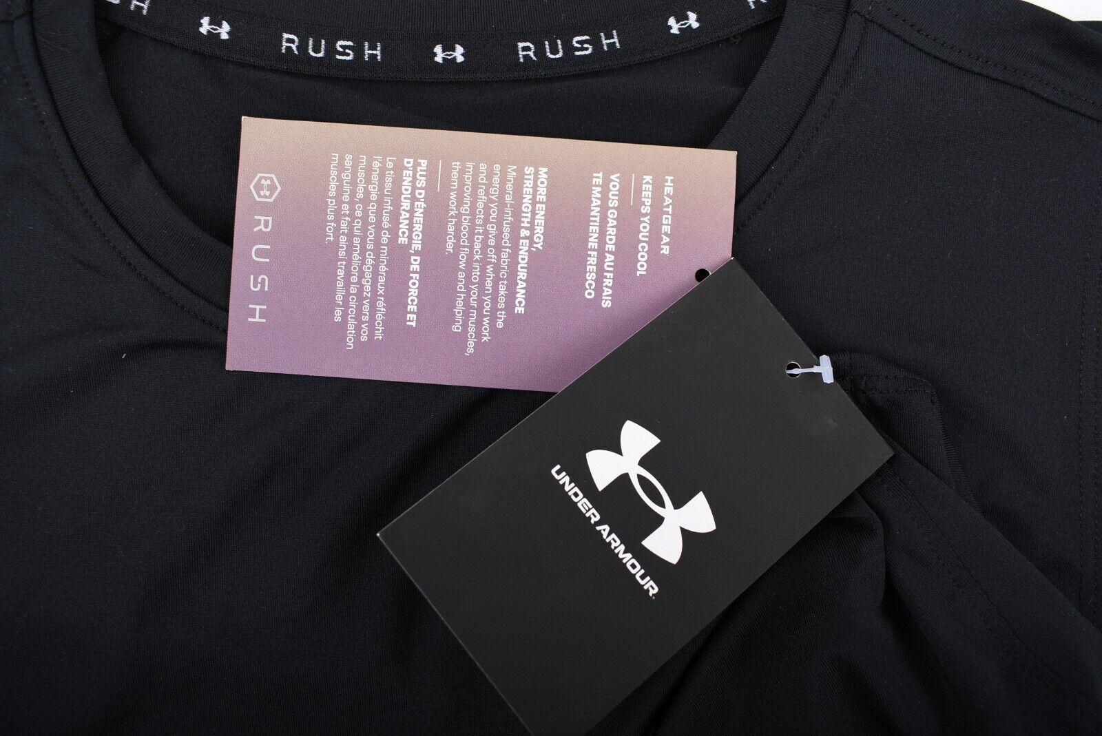 UNDER ARMOUR Activewear Women's RUSH TANK Top, Black, size M (UK 12)