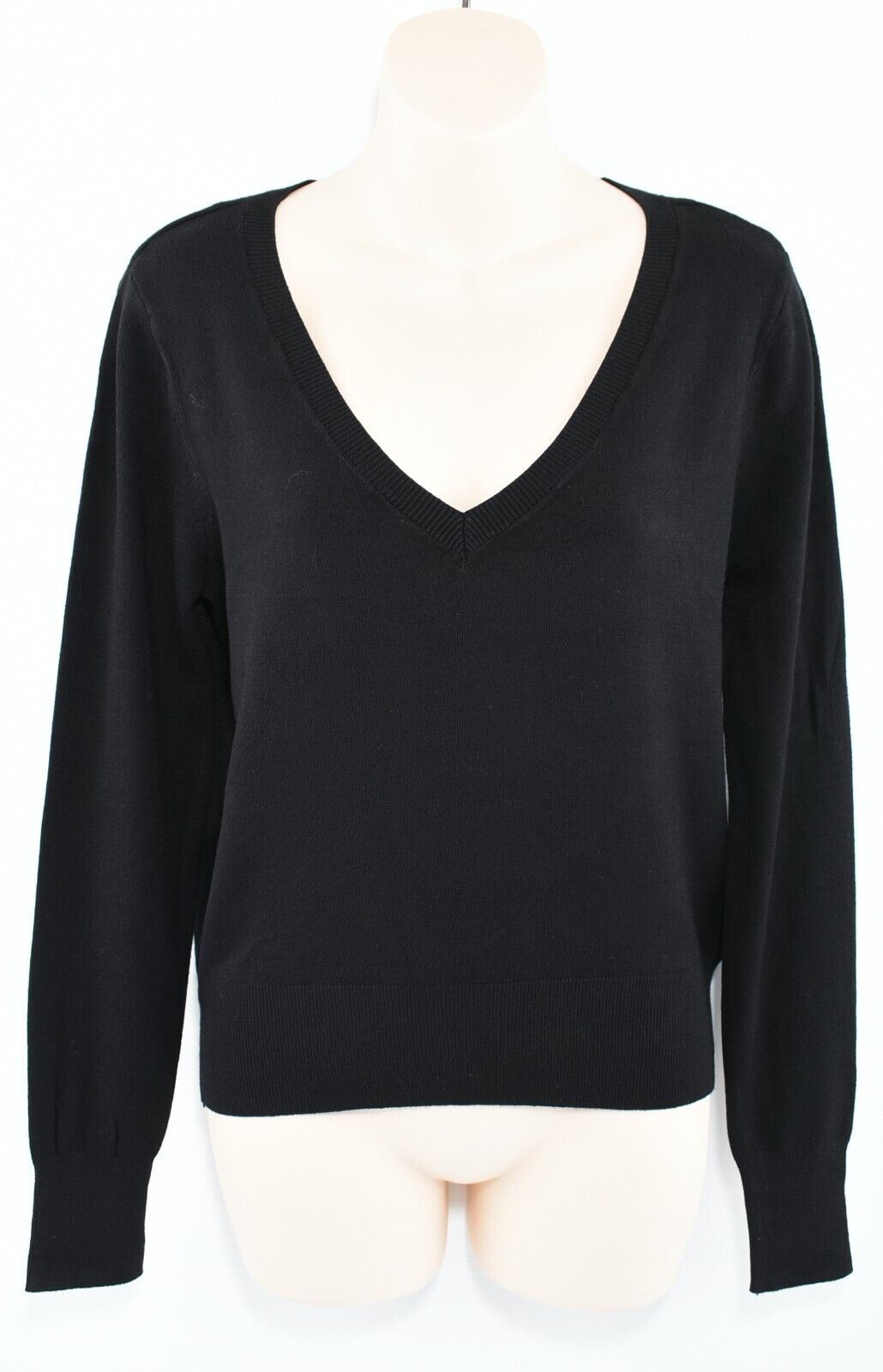 ONLY Women's VENICE V-neck Jumper, Black, size M (UK 12)