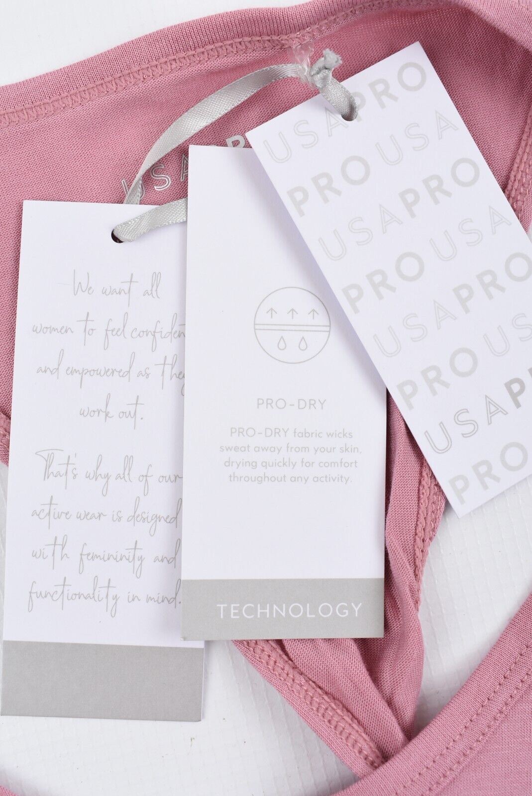 JOB LOT 19 x USA PRO Activewear Womens Boyfriend Tank Top Pink size XS (UK 8)