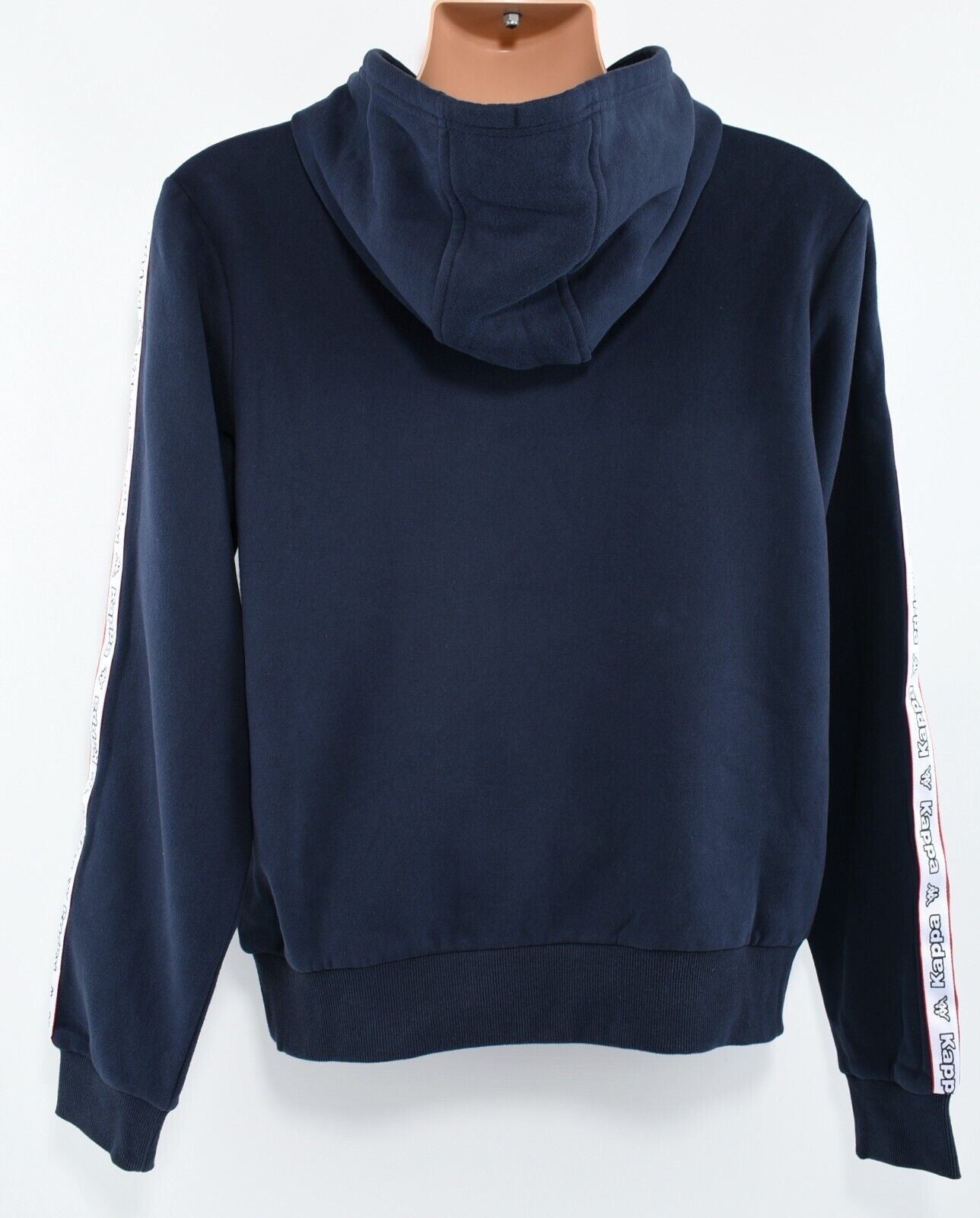 KAPPA Men's Hooded Sweatshirt, Hoodie, Sleeve Logo Tape, Navy Blue, size L