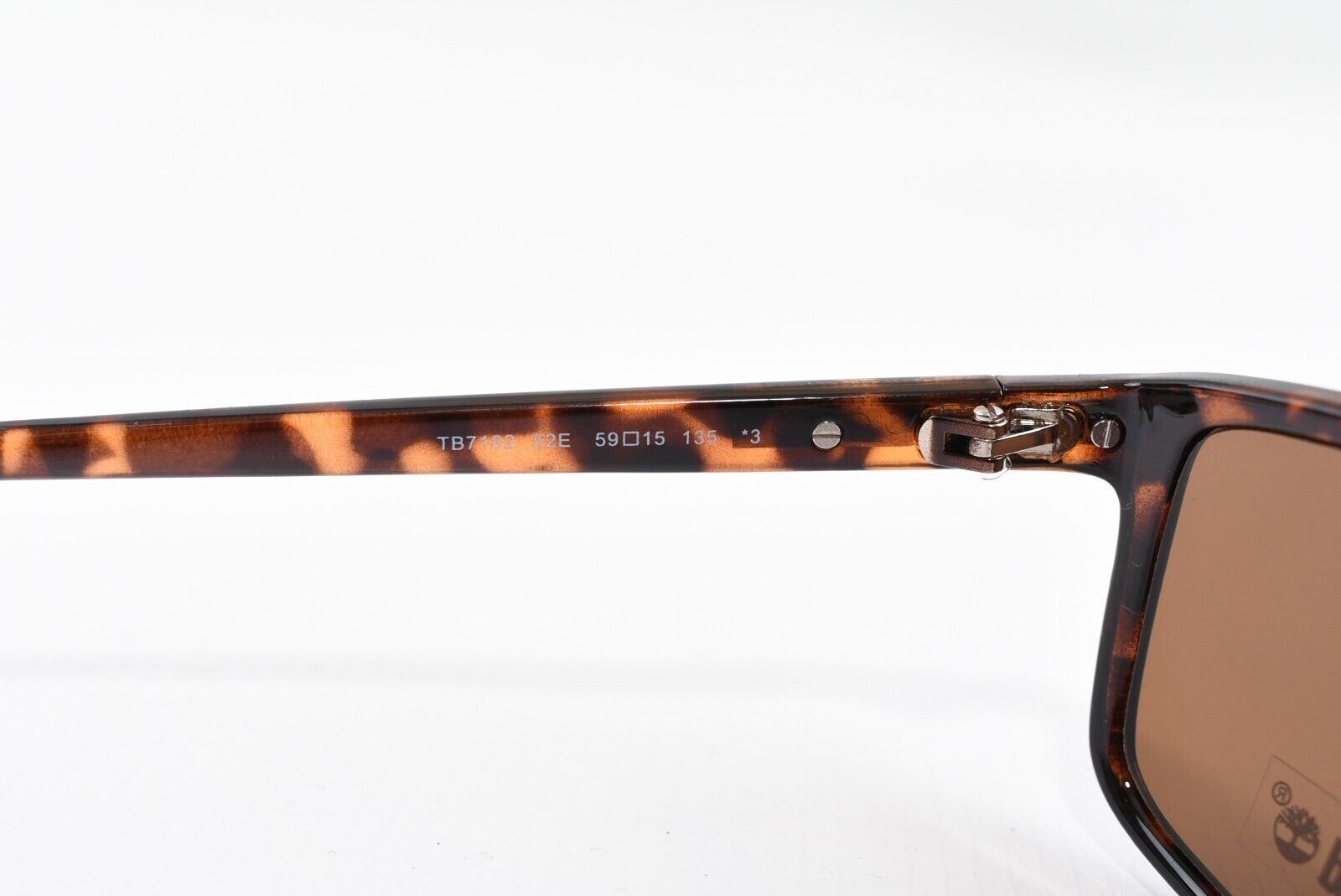 TIMBERLAND Men's Dark Havana Brown Rectangle Sunglasses, TB7182