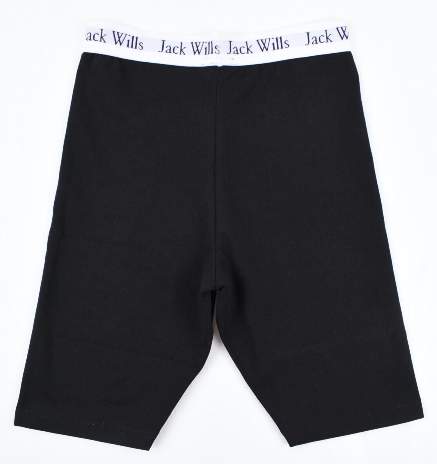 JACK WILLS Cycling Shorts, Short Stretch Cotton Leggings, Black, size XS (UK 8)