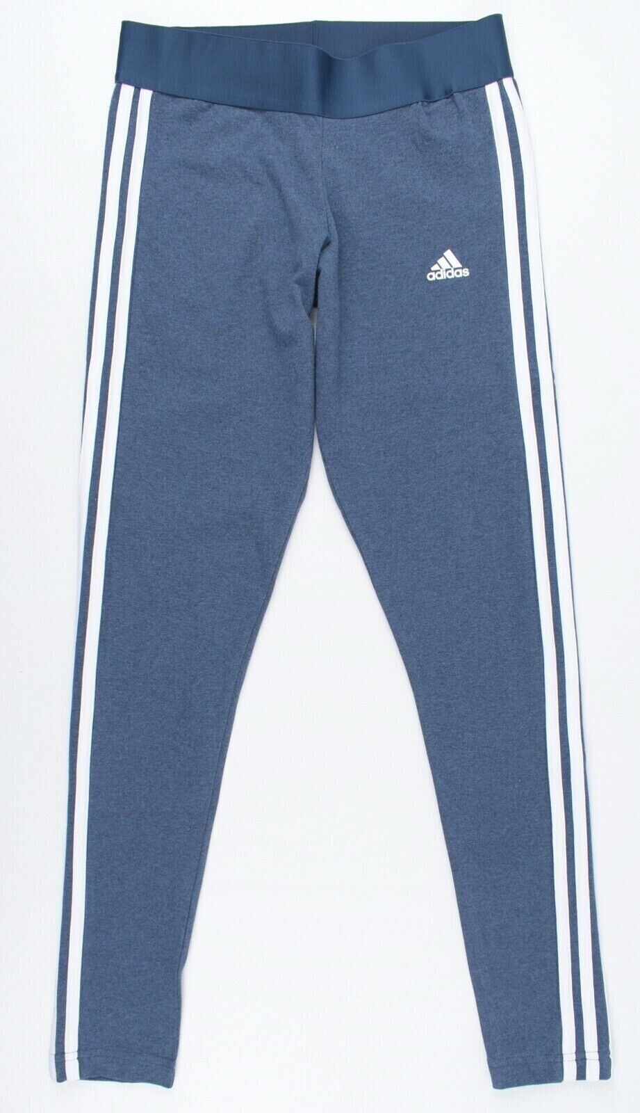 ADIDAS Women's 3 Stripes Cotton Leggings, Crew Navy Blue, size XS (UK 6)