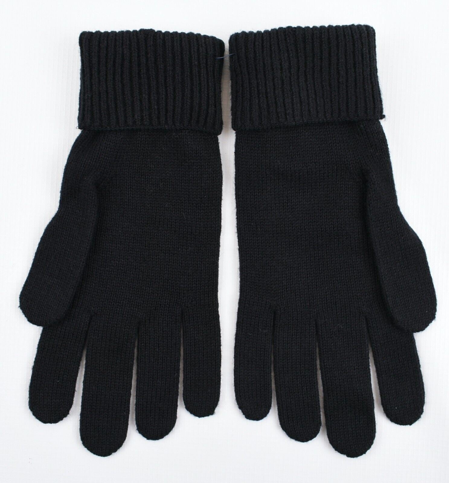 TOMMY HILFIGER Women's COTTON/CASHMERE Knitted Gloves, Black, One Size