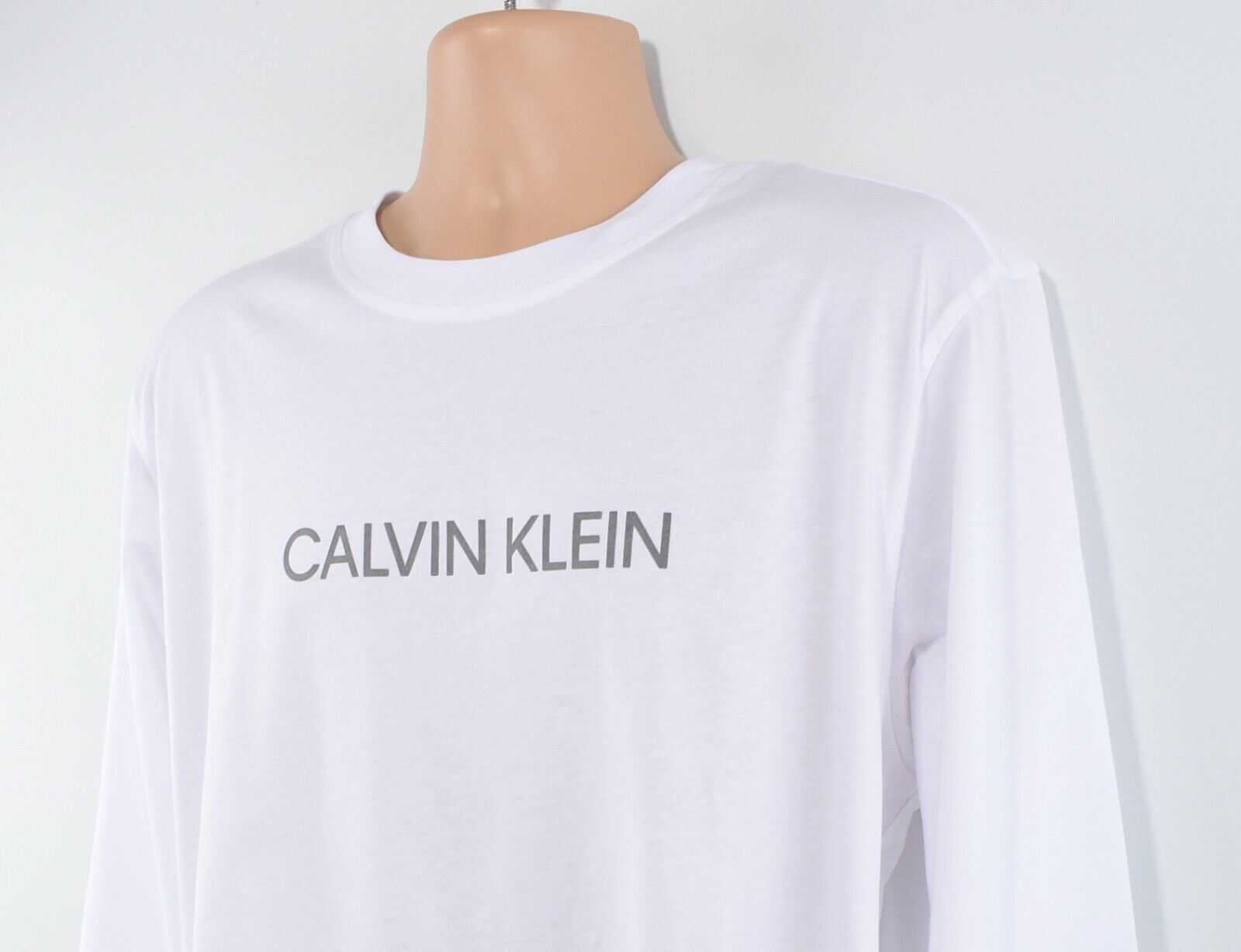 CALVIN KLEIN Performance Men's Long Sleeve T-shirt Top, Bright White, size XL