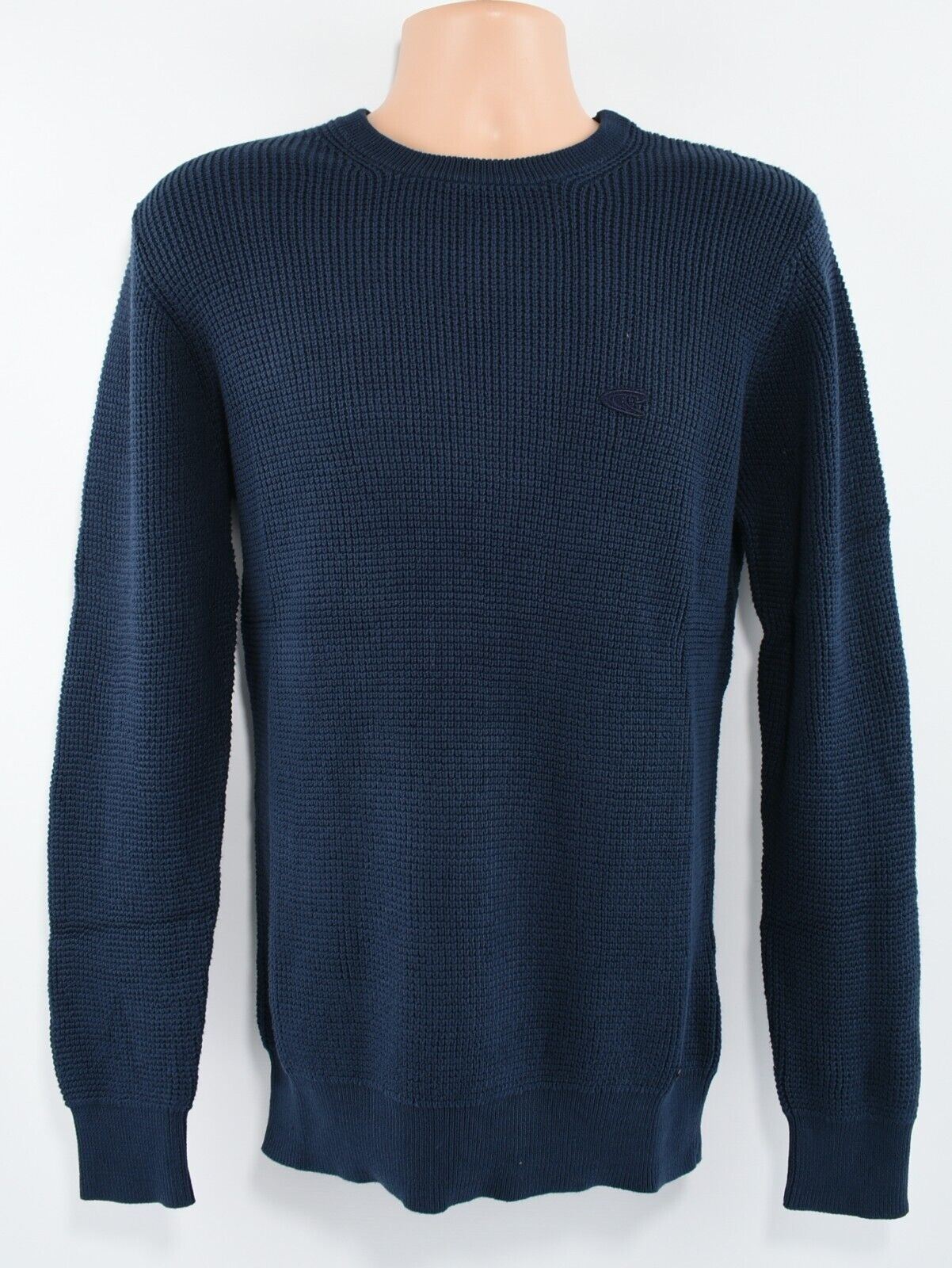 O'NEILL Men's TUCK Pullover Jumper, 100% Cotton Knit, Ink Blue, size LARGE