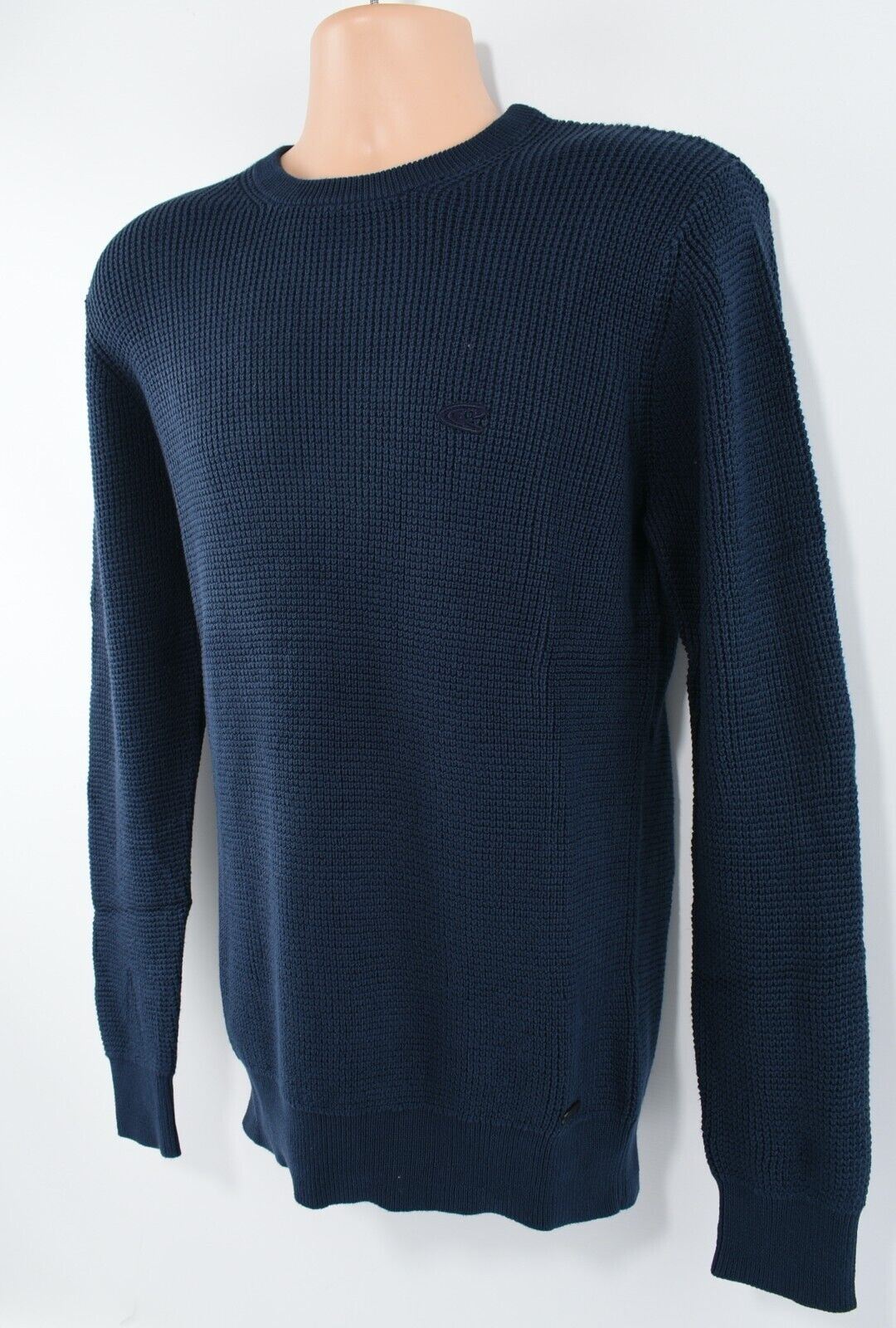 O'NEILL Men's TUCK Pullover Jumper, 100% Cotton Knit, Ink Blue, size LARGE