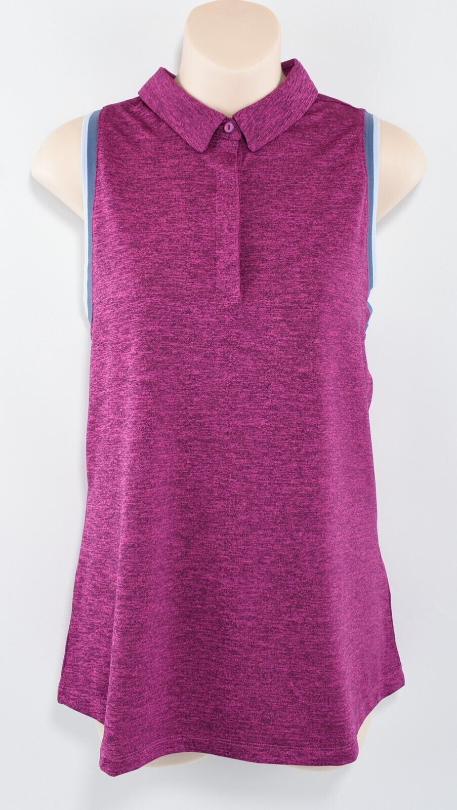UNDER ARMOUR Women's Sleeveless Tipped Polo Shirt, Pink, size M (UK 12)