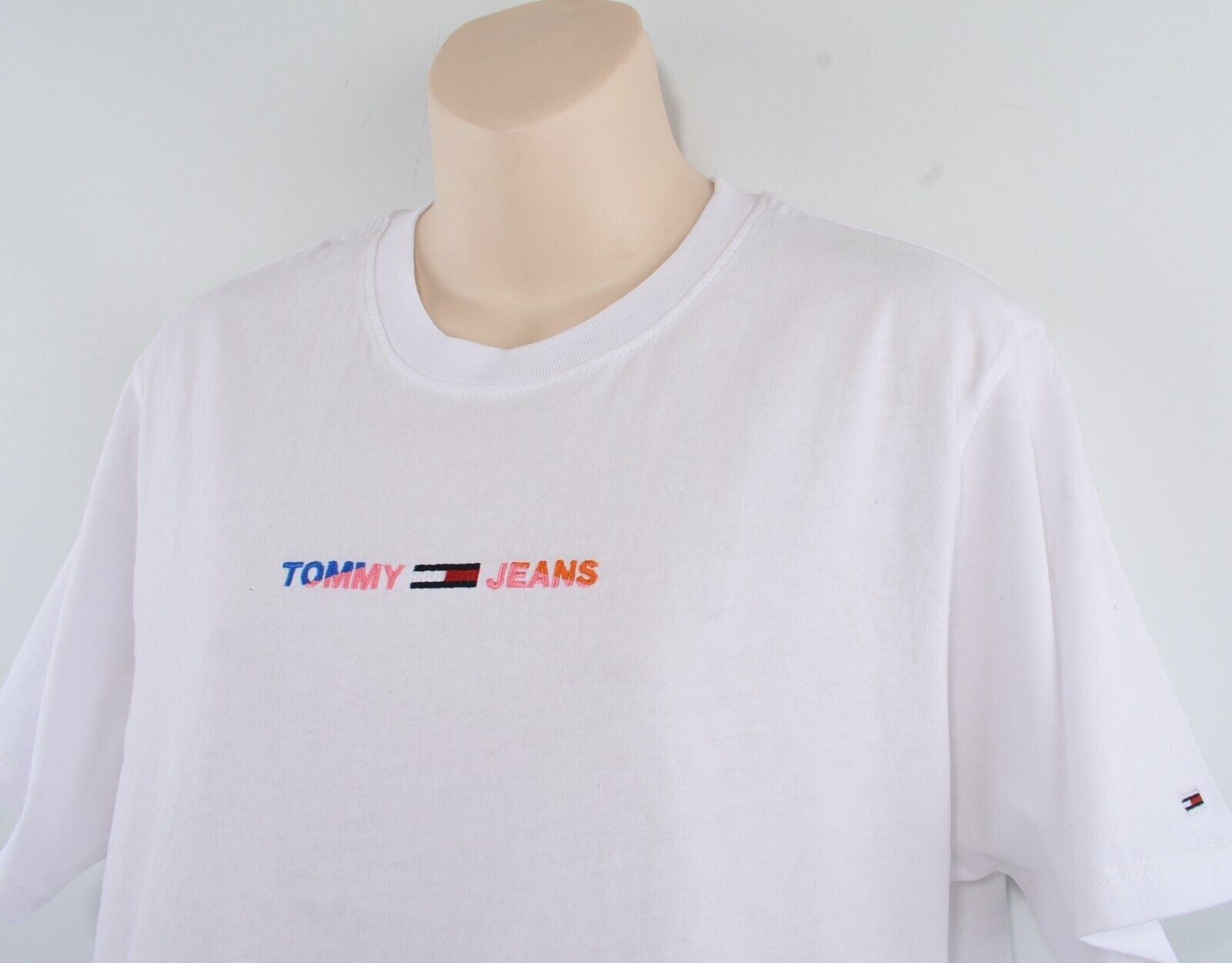 TOMMY HILFIGER Women's Cropped Tee, ORGANIC COTTON, White, size M