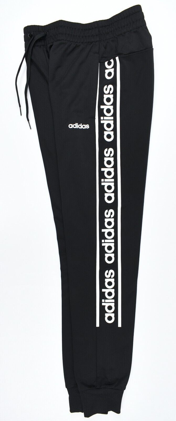 ADIDAS Women's Cuffed Joggers, Lounge Pants, Black/White, size XS (UK 4-6)