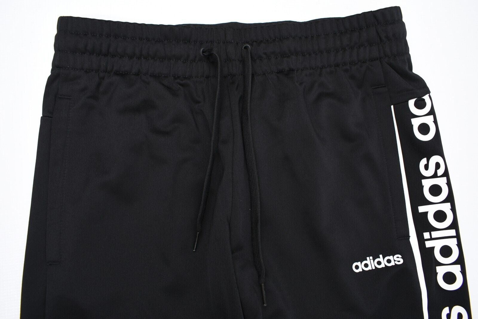 ADIDAS Women's Cuffed Joggers, Lounge Pants, Black/White, size XS (UK 4-6)