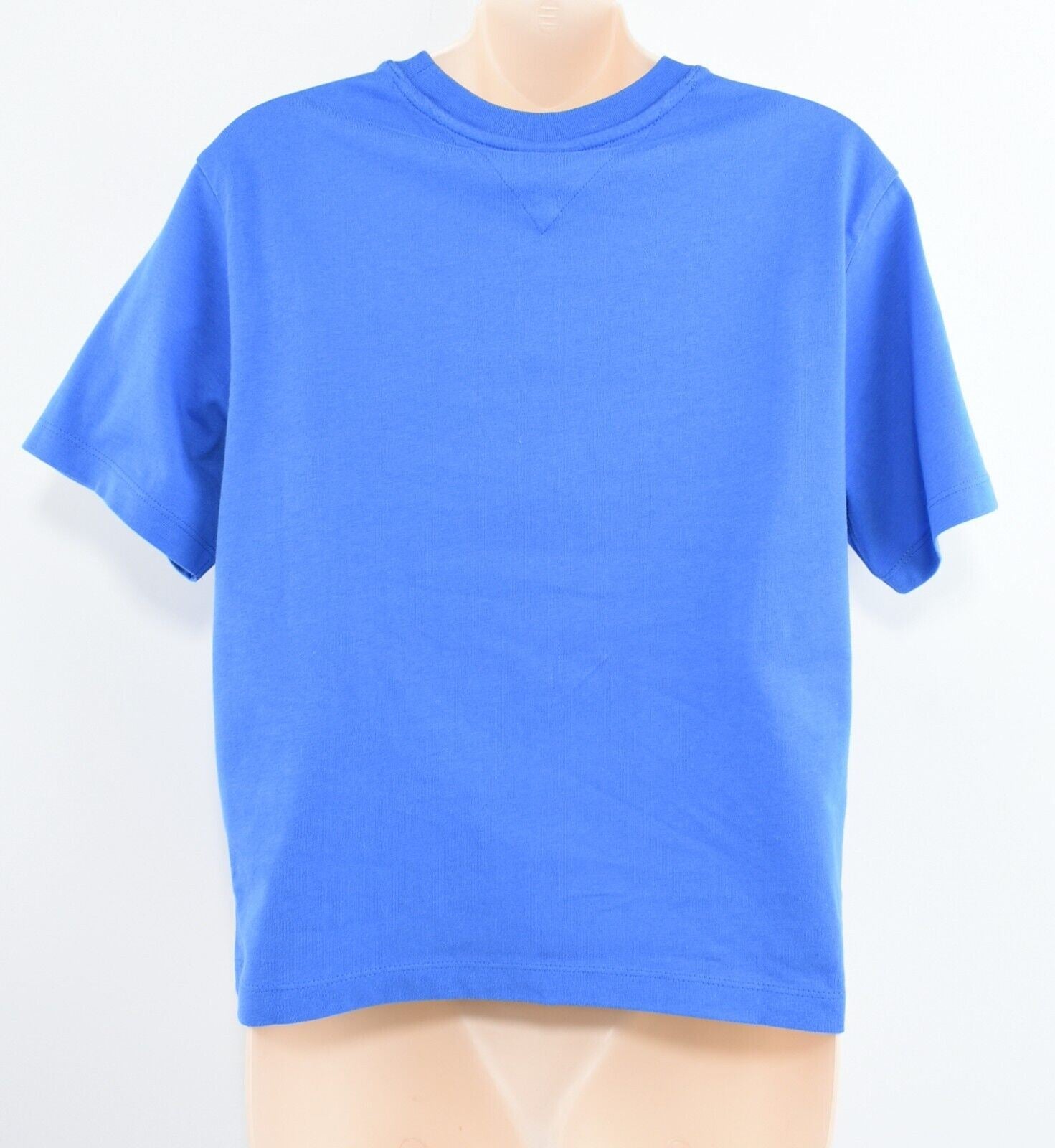 TOMMY HILFIGER Women's Cropped Tee, ORGANIC COTTON, Gulf Blue, size S (UK 10)