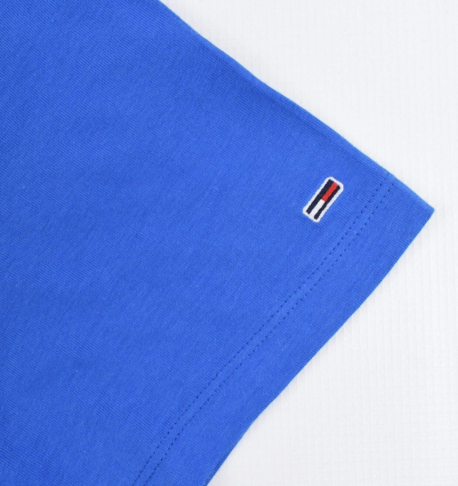 TOMMY HILFIGER Women's Cropped Tee, ORGANIC COTTON, Gulf Blue, size S (UK 10)