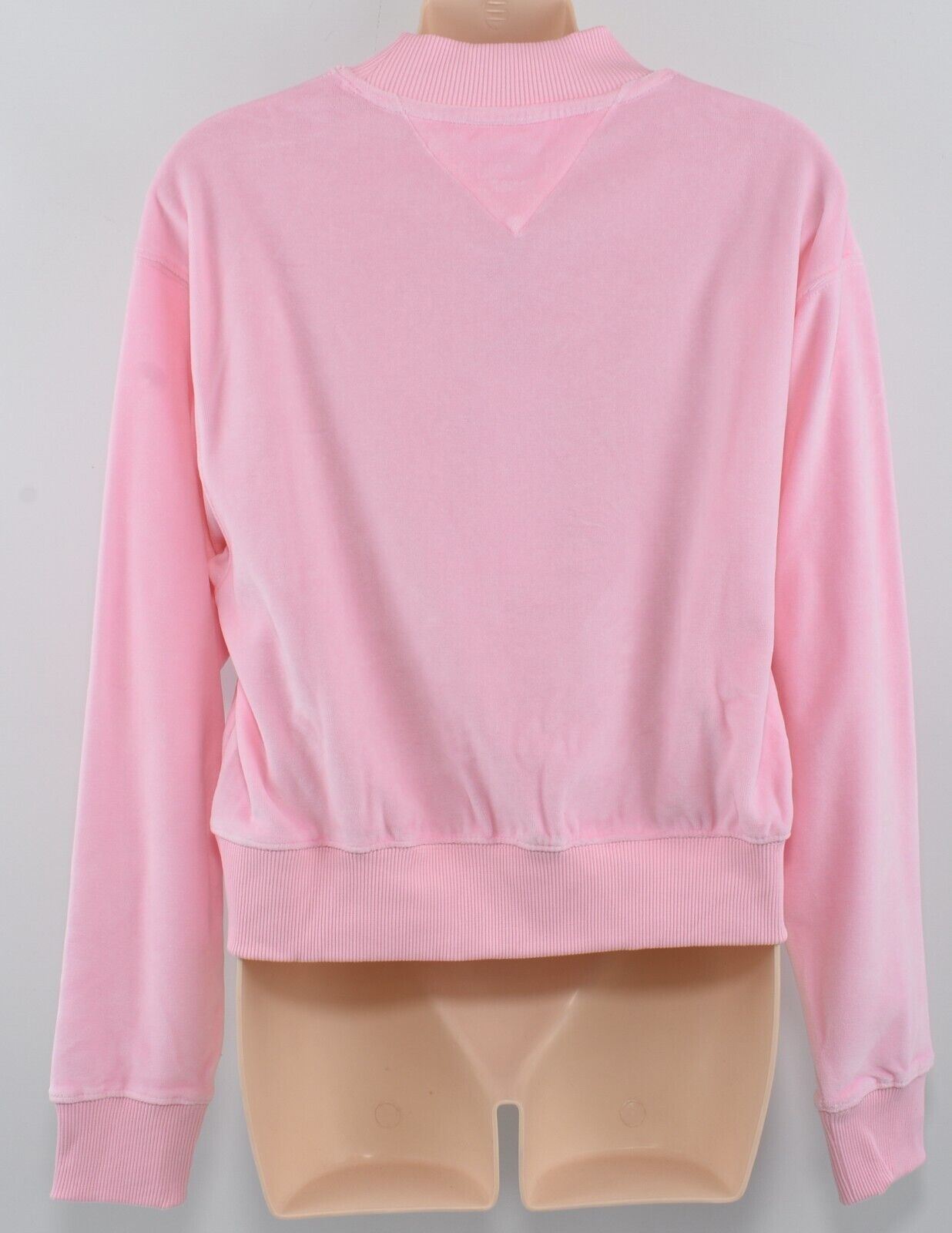 TOMMY JEANS by TOMMY HILFIGER Women's Cropped Velour Sweatshirt, Pink, size L
