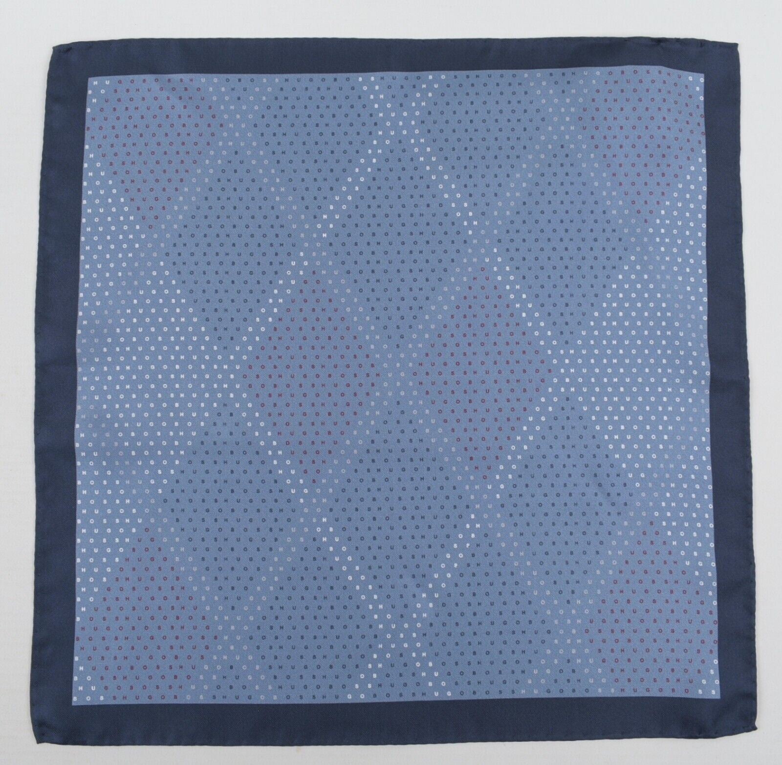 HUGO BOSS Pocket Square /Rolled Scarf  100% SILK, Blue/Multicoloured, 33x33cm