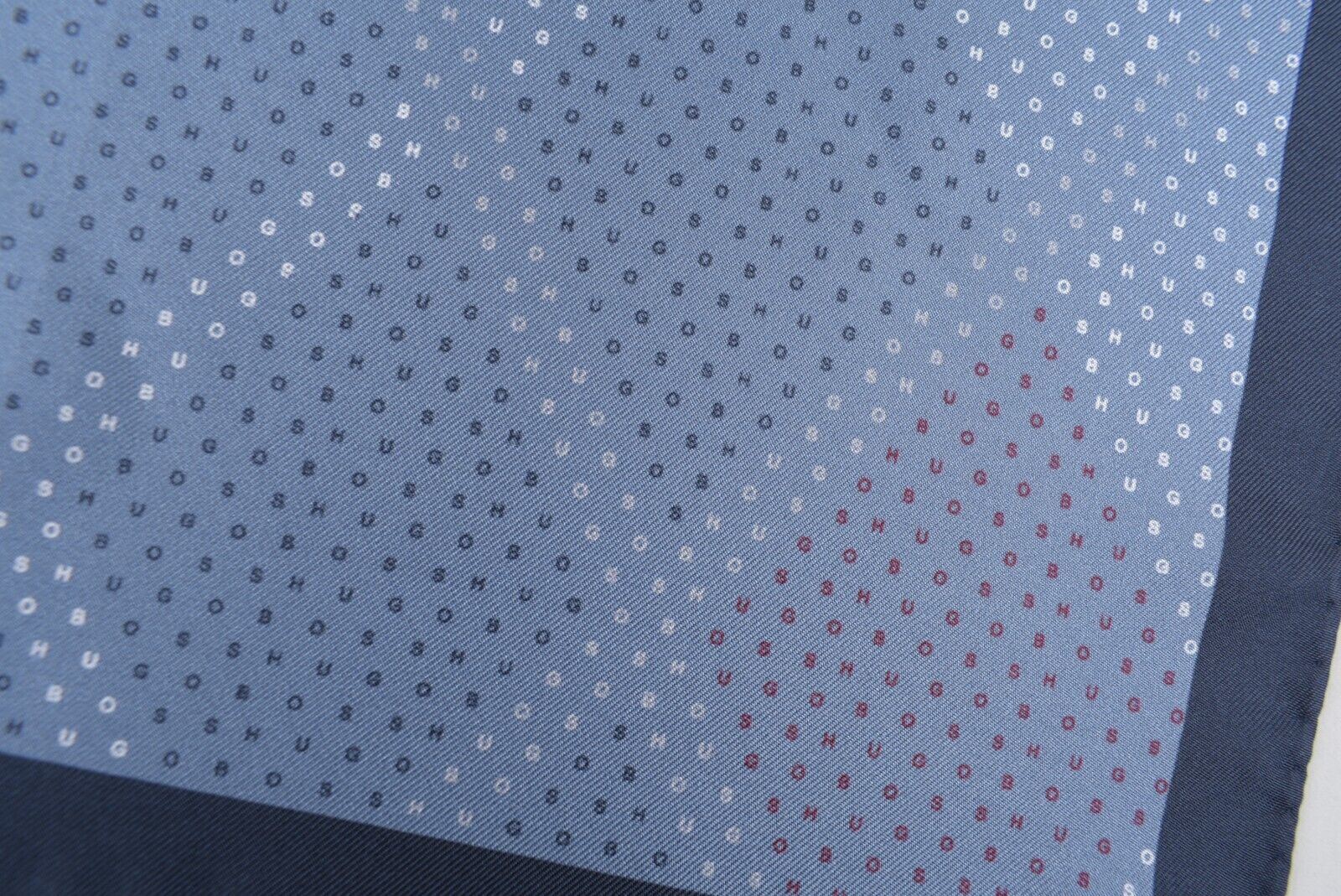 HUGO BOSS Pocket Square /Rolled Scarf  100% SILK, Blue/Multicoloured, 33x33cm