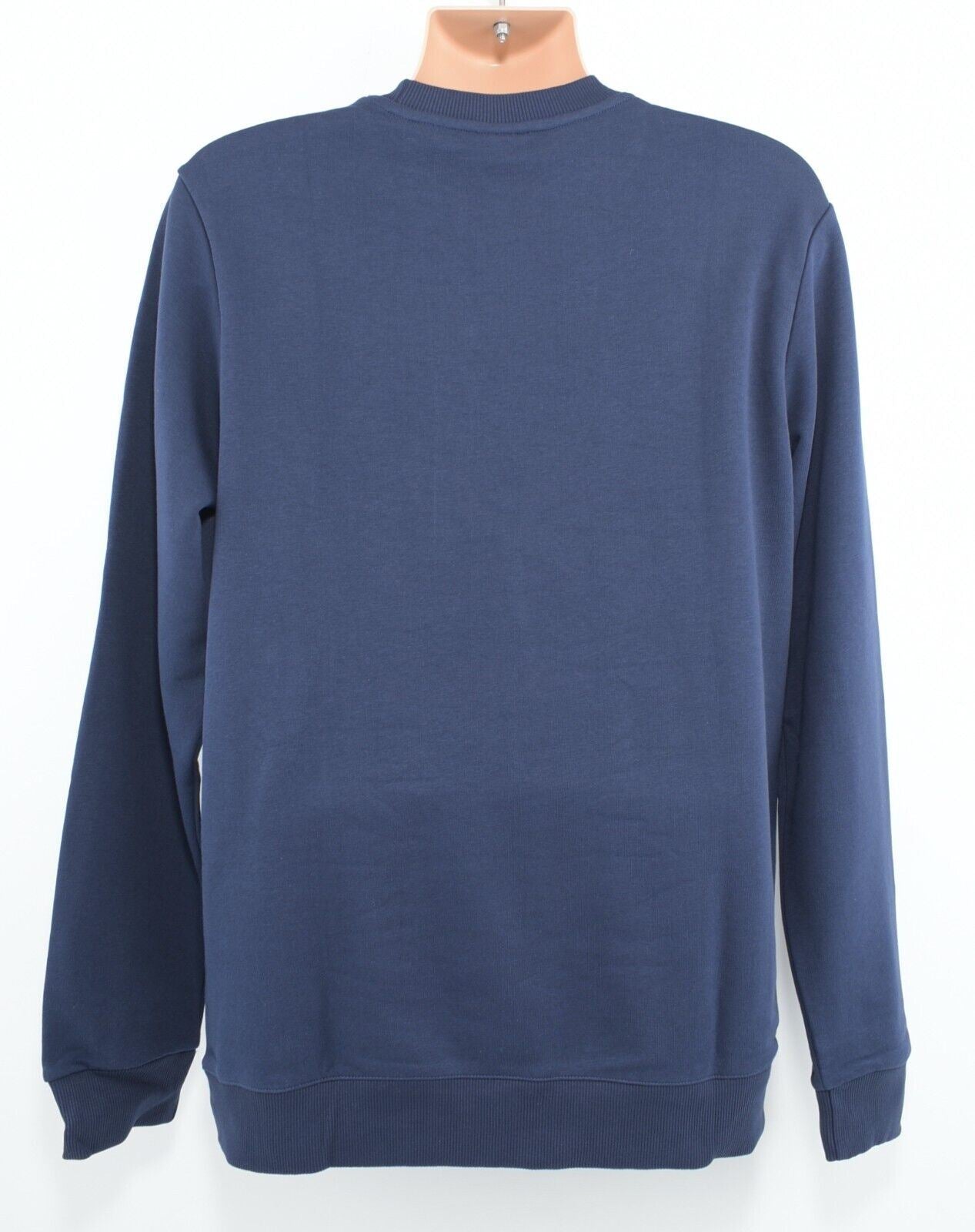 REEBOK Men's Crew Neck Logo Sweatshirt, Navy Blue, size L