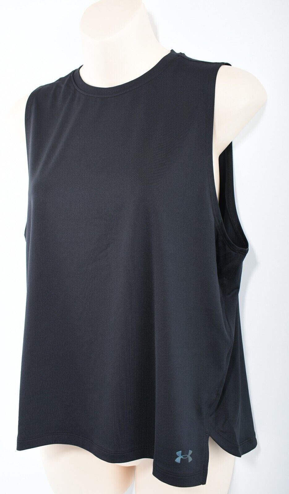 UNDER ARMOUR Activewear Women's RUSH TANK Top, Black, size S /UK 10