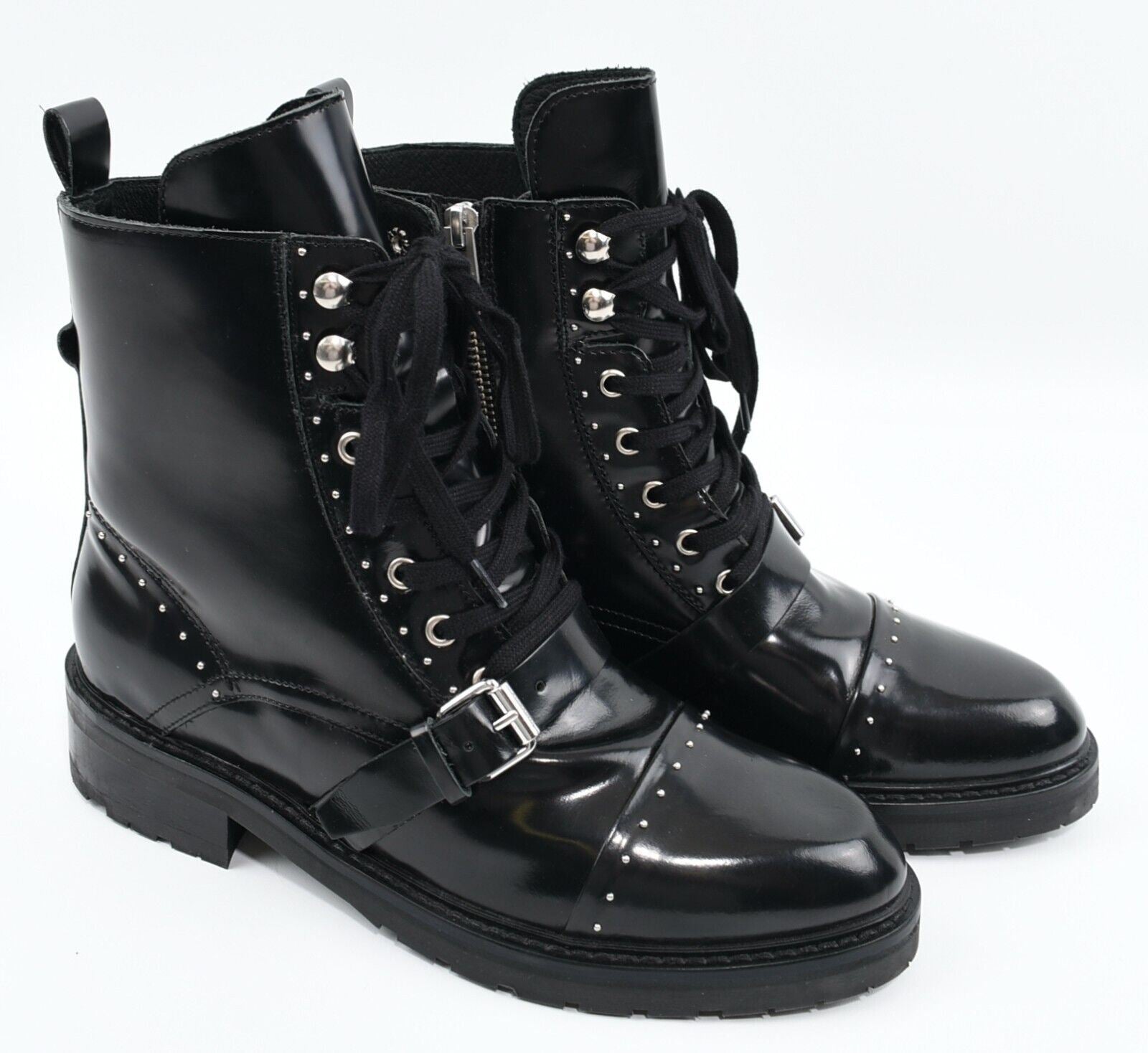 ALLSAINTS Women's DAYNA Genuine Leather Boots, Black, size UK 7 / EU 40