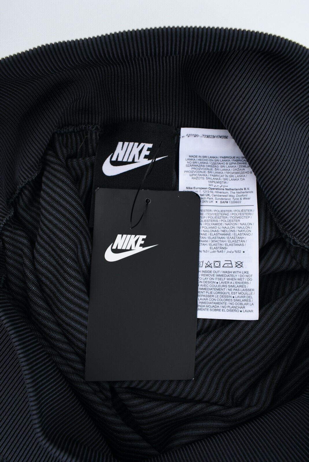 NIKE AIR Women's Rib Mini Skirt, Black, size L /UK 14