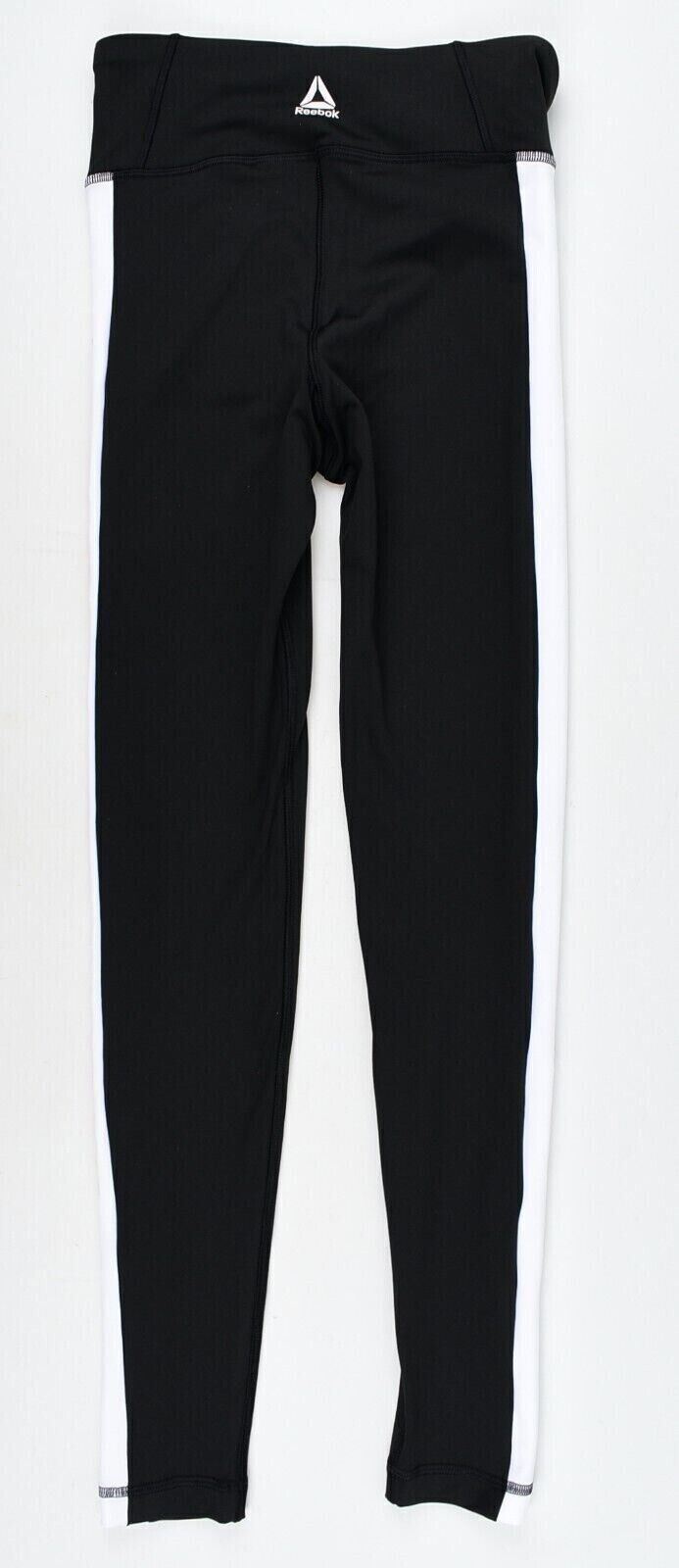 REEBOK Speedwick Women's Linear Logo Leggings, Black, size XL /UK 16