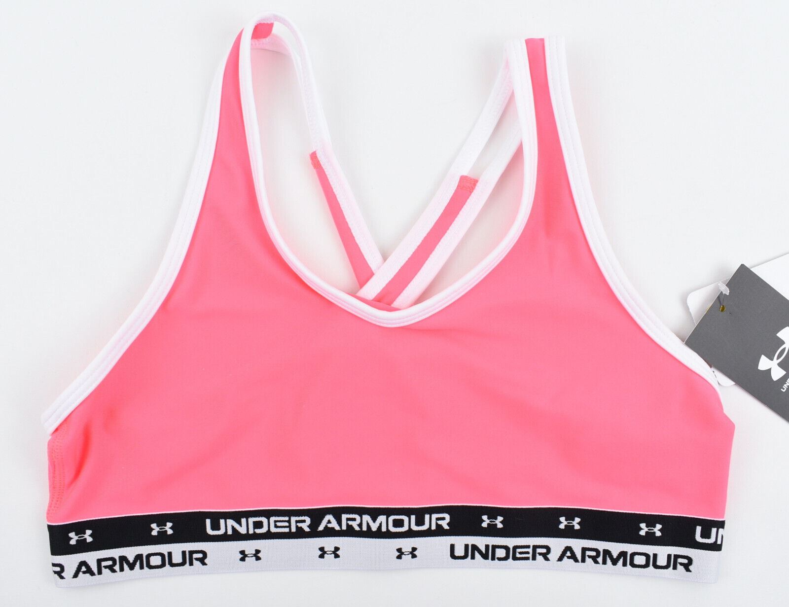 UNDER ARMOUR Kids' Girls' Sports Bra Top, Cerise Pink, size 11-12 years