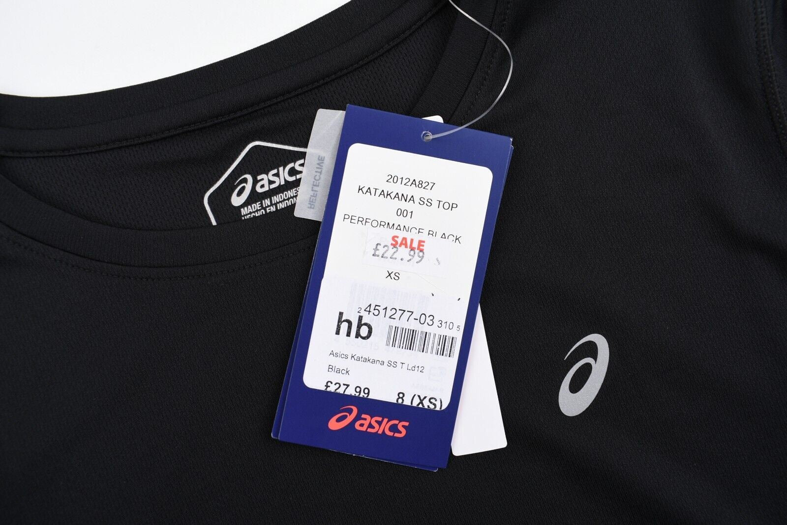 ASICS Women's KATAKANA Short Sleeve Running Top, Black, size S /UK 10