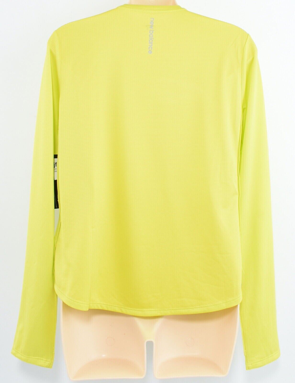 NEW BALANCE Women's ACCELERATE Long Sleeve Running Top, Neon Yellow, size XS /8