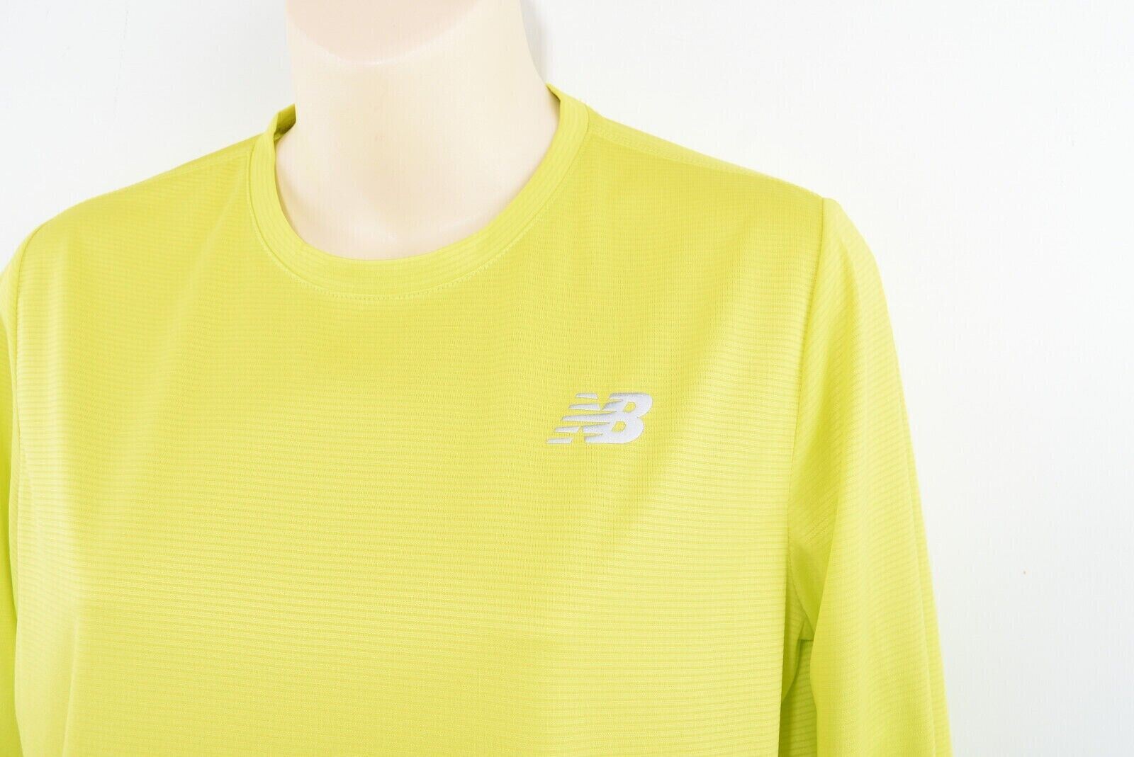 NEW BALANCE Women's ACCELERATE Long Sleeve Running Top, Neon Yellow, size L /14