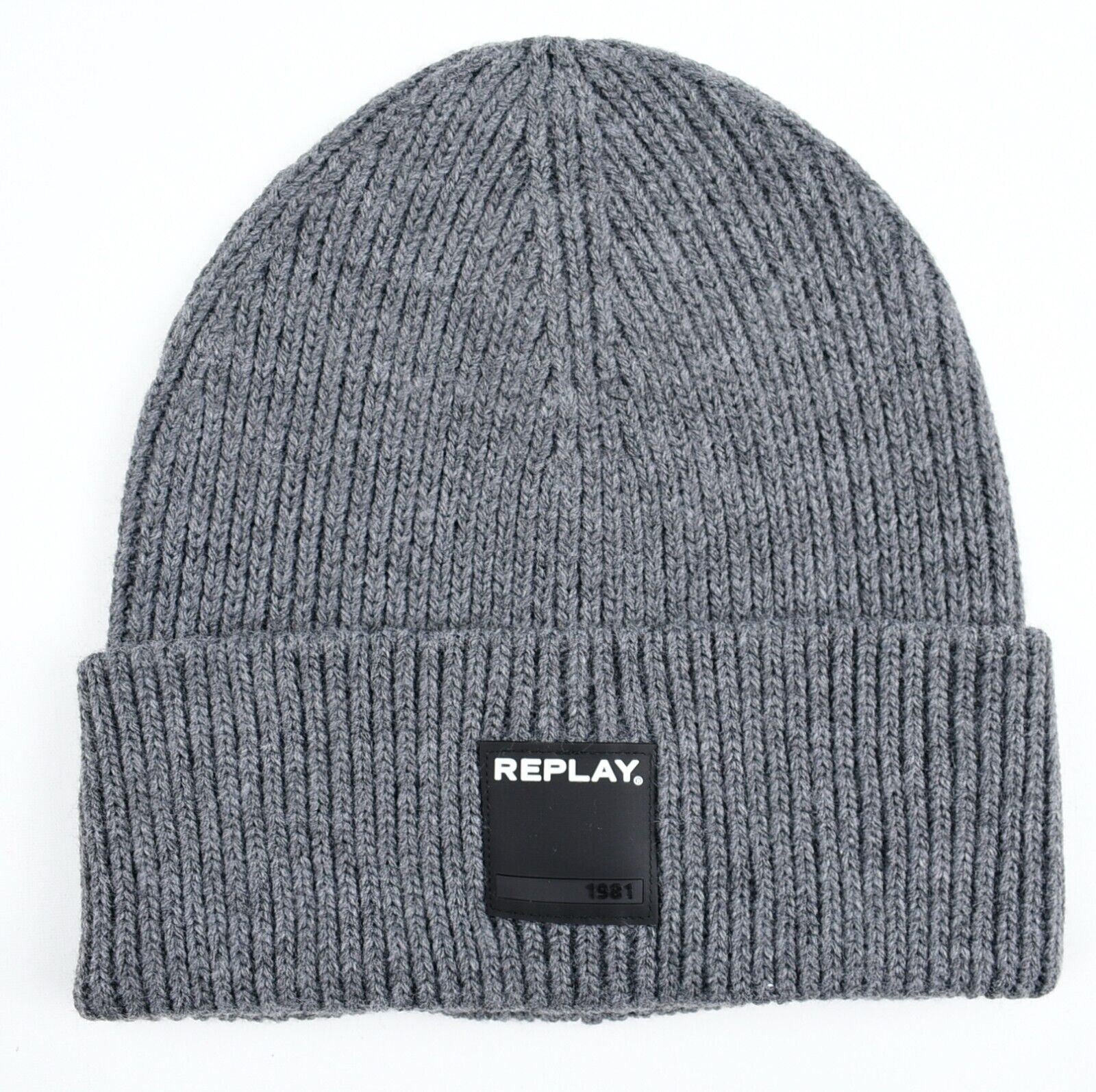 REPLAY Men's 2-pc Winter Accessory Set, Scarf + Beanie Hat, Grey *damaged box*