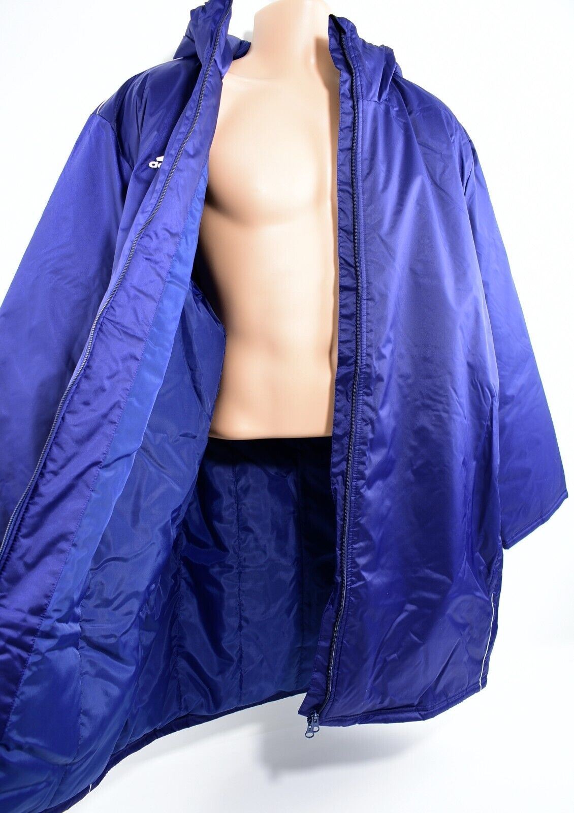 ADIDAS Men's Core 18 Stadium Jacket, Warm Padded Coat, Blue, size XL