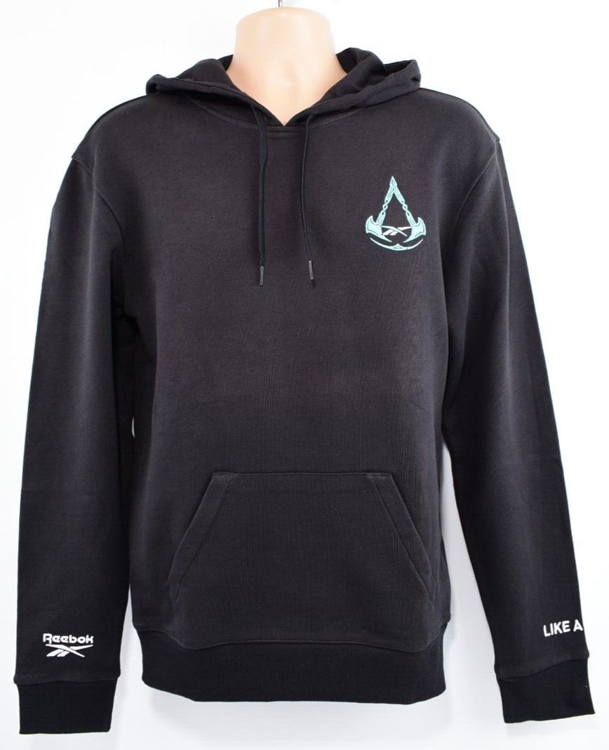 REEBOK x ASSASSIN'S CREED Men's Hoodie Sweatshirt, Black, size XS