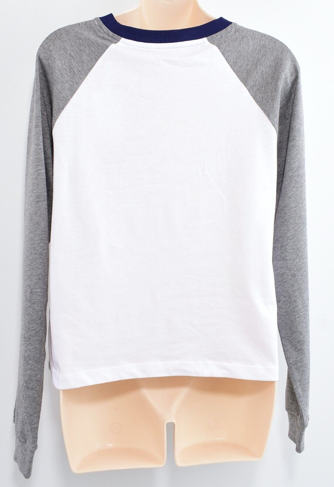 TOMMY HILFIGER Women's Long Sleeve Pyjama /Lounging Top, White/Grey, size S