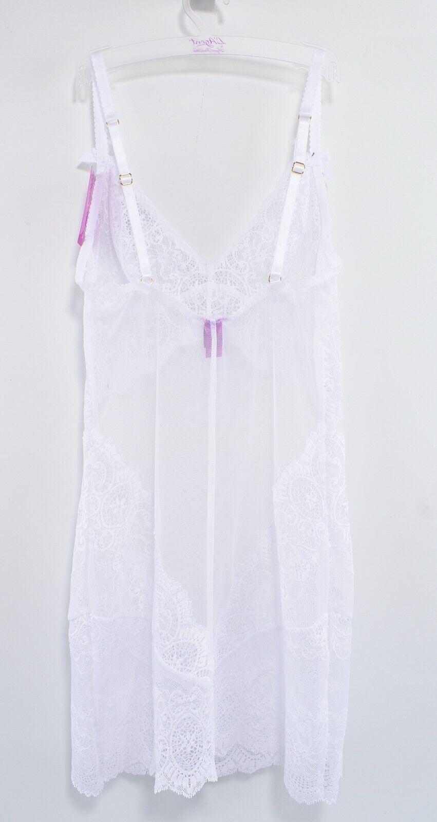 L'AGENT by AGENT PROVOCATEUR - VANESSA Lace Slip Dress, White, size M /UK 12