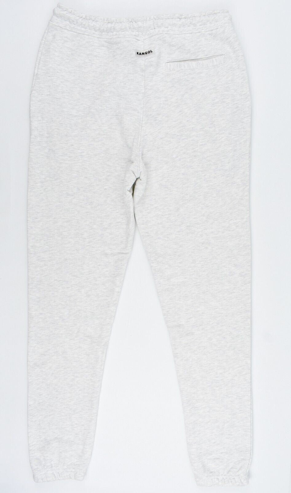 KANGOL Men's Cuffed Leg Joggers, Sweat Pants, Grey Marl, size SMALL