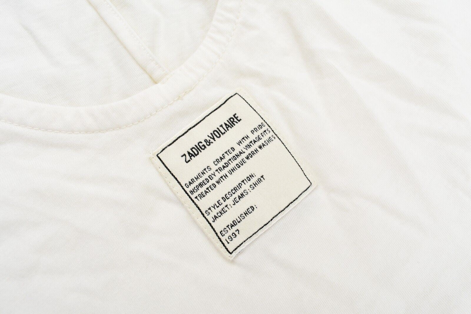 ZADIG VOLTAIRE Women's GISELLE Cotton Jersey Mini Dress, Cream, size LARGE