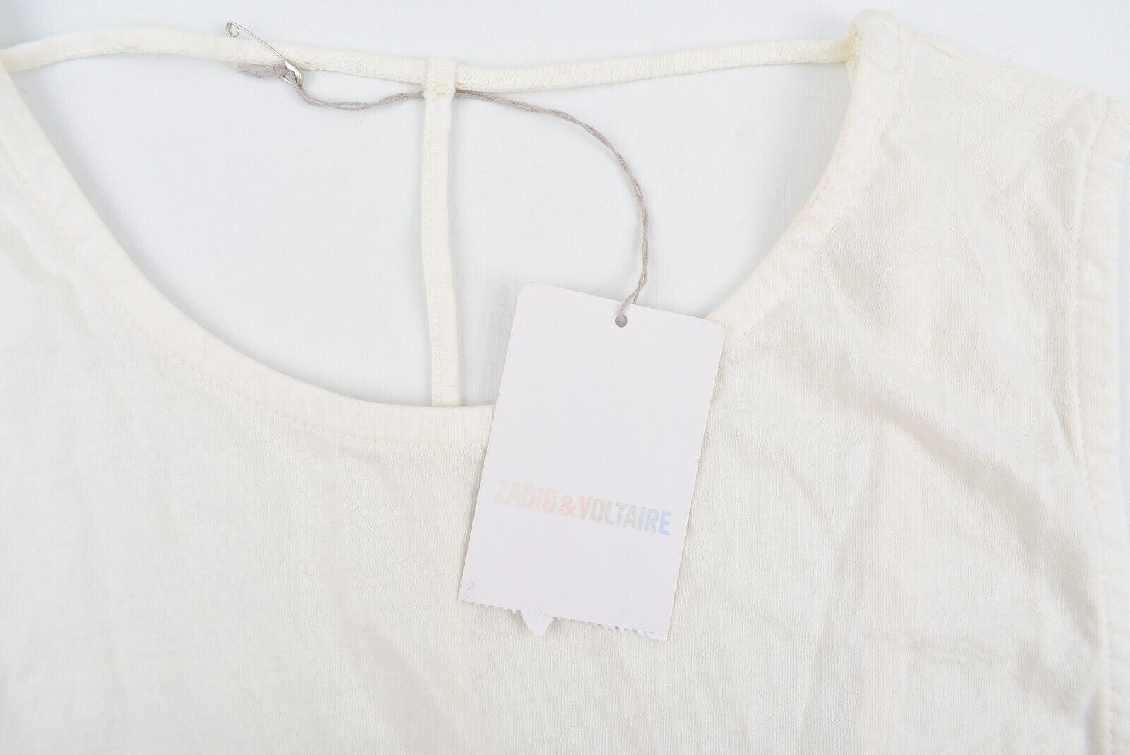 ZADIG VOLTAIRE Women's GISELLE Cotton Jersey Mini Dress, Cream, size LARGE