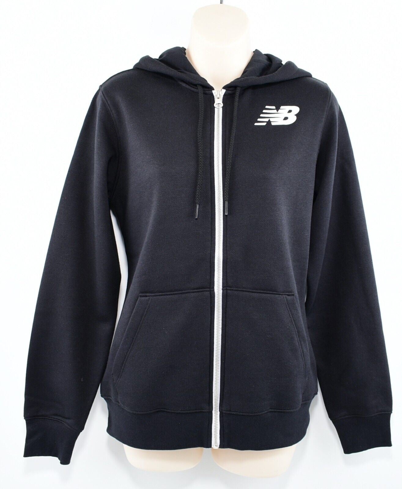 NEW BALANCE Women's Full Zip Hoodie Jacket, Black, size S (UK 10)