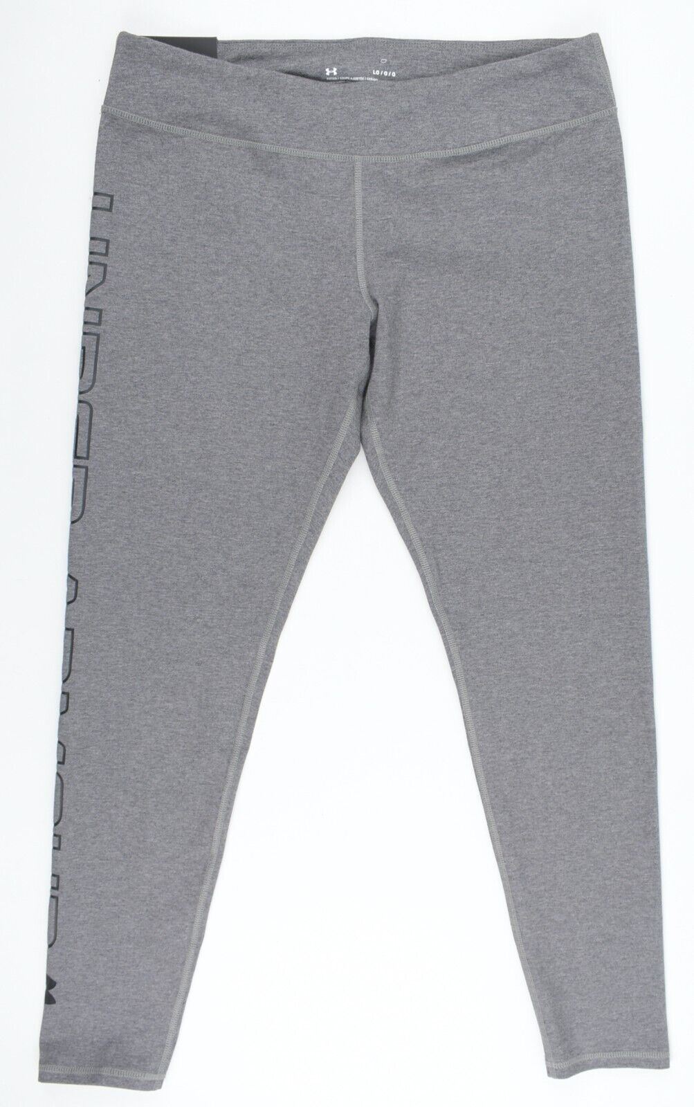 UNDER ARMOUR Women's Mid Rise Full Length Leggings, Grey, size L /UK 14