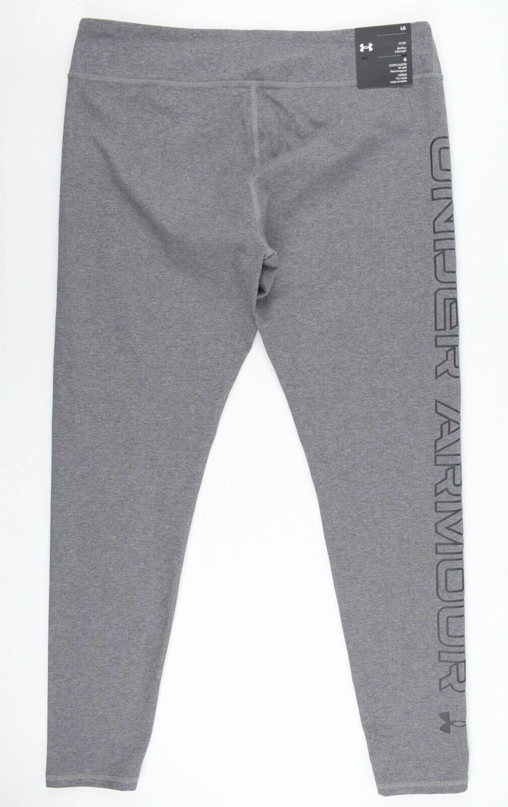 UNDER ARMOUR Women's Mid Rise Full Length Leggings, Grey, size L /UK 14