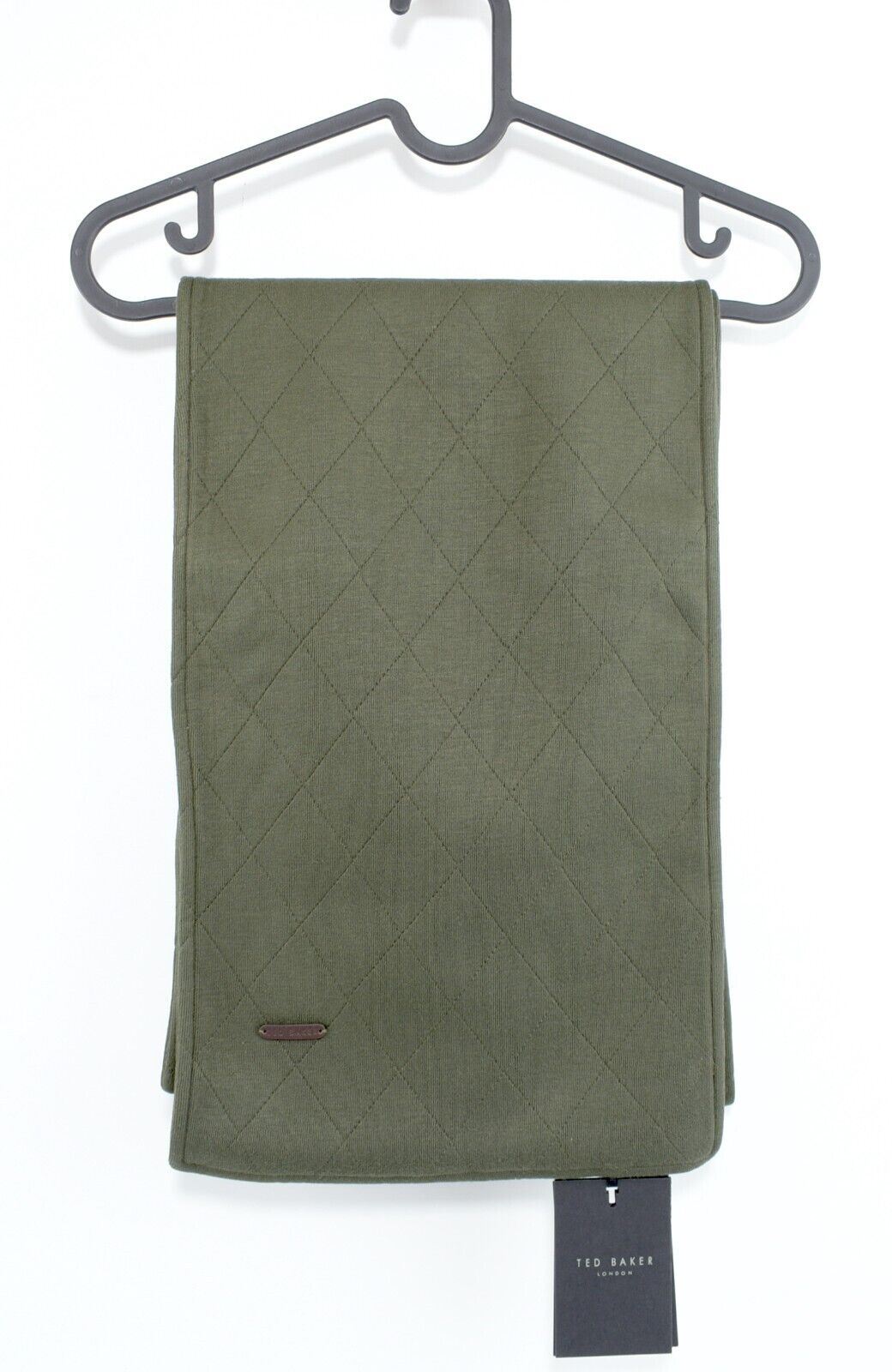 TED BAKER Men's NIGEL Quilted Jersey Scarf, Khaki Green