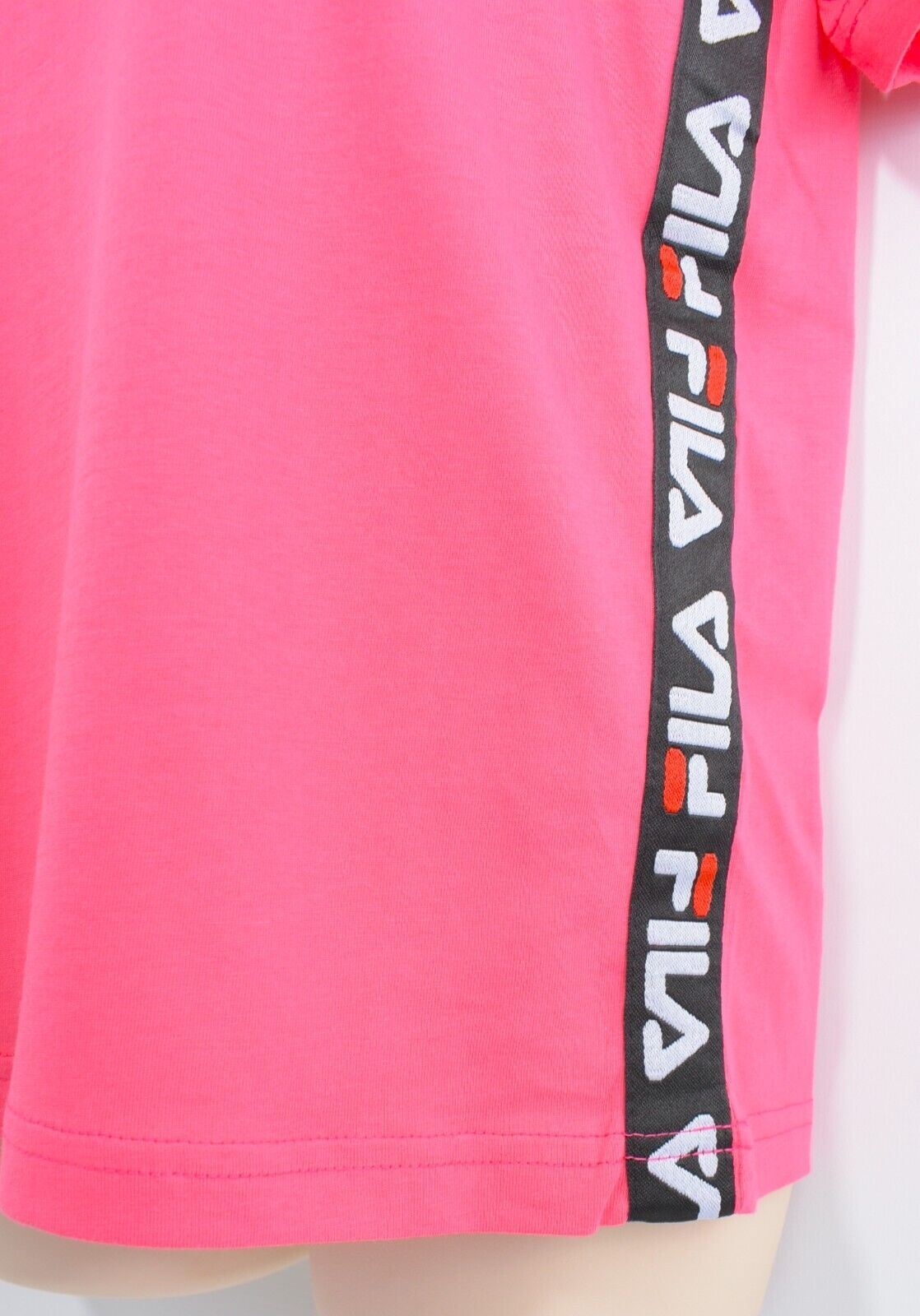 FILA Women's TALITA Short Sleeve Side Tape T-shirt, Pink, size XS / UK 8