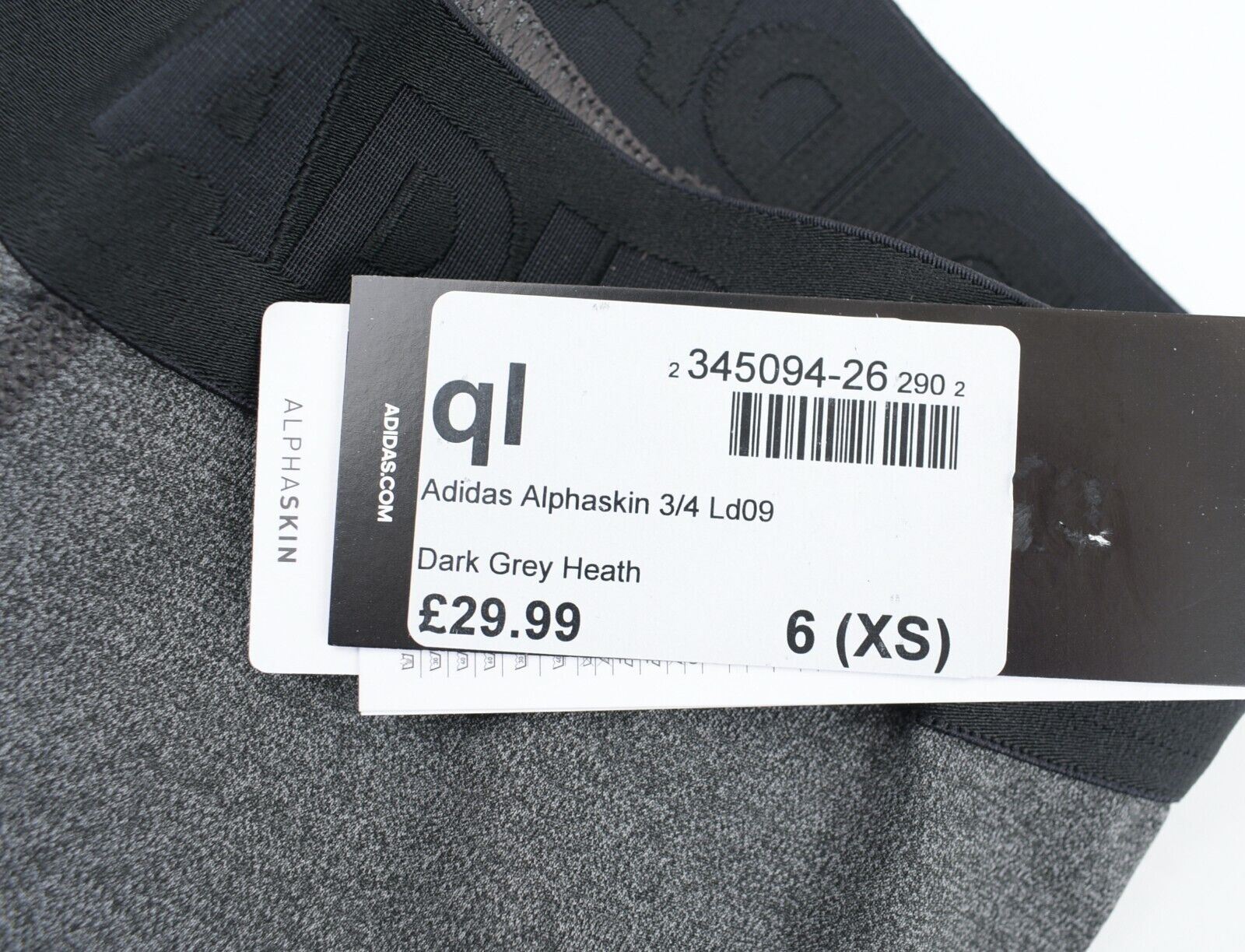 JOB LOT 15 x ADIDAS Womens ALPHASKIN 3/4 Sports Legging Grey size XS UK 4-6